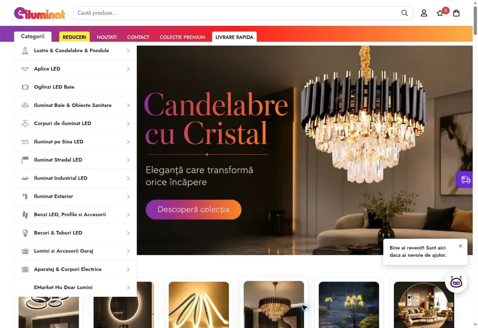 Vedere desktop a magazinului online Eiluminat