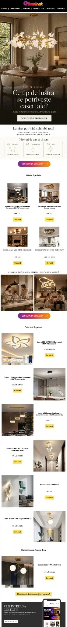 Design complet de email: Un catalog mai ușor de parcurs